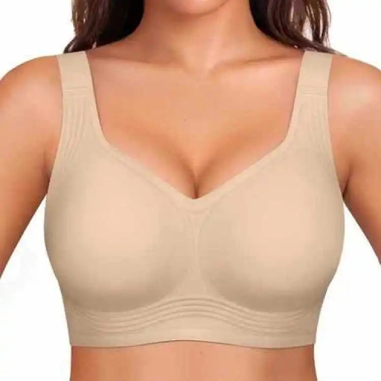 Soutien-Gorge Gainant Sans Armatures – Pleine Couverture, Push-Up & Maintien, Grande Taille M à 4XL