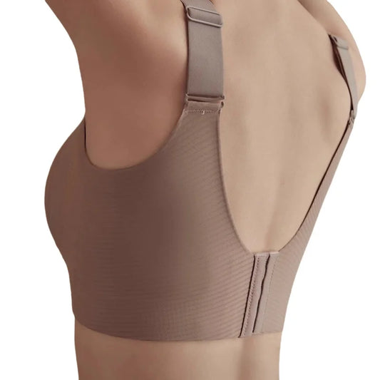 Soutien-Gorge Push-Up Sans Armature – Rembourré, Col V, Grande Taille