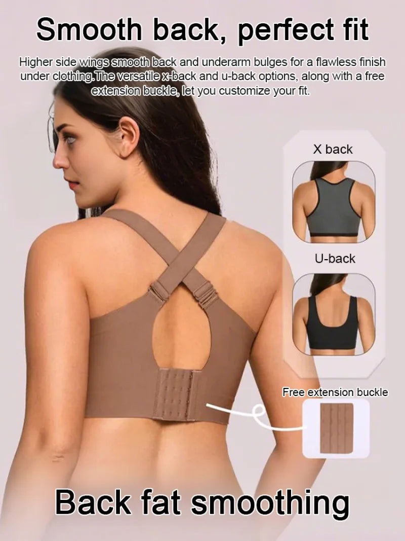 Soutien-Gorge Gainant Sans Armatures – Pleine Couverture, Push-Up & Maintien, Grande Taille M à 4XL
