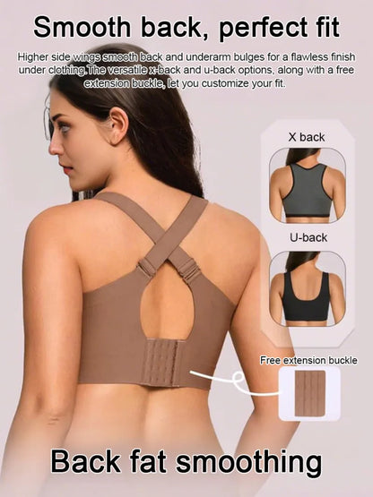 Soutien-Gorge Gainant Sans Armatures – Pleine Couverture, Push-Up & Maintien, Grande Taille M à 4XL