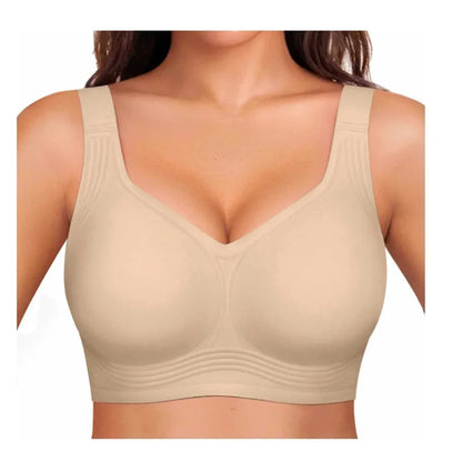 Soutien-Gorge Gainant Sans Armatures – Pleine Couverture, Push-Up & Maintien, Grande Taille M à 4XL