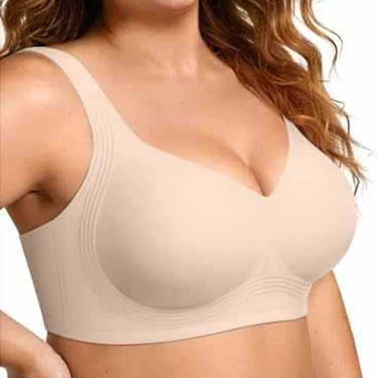 Soutien-Gorge Gainant Sans Armatures – Pleine Couverture, Push-Up & Maintien, Grande Taille M à 4XL