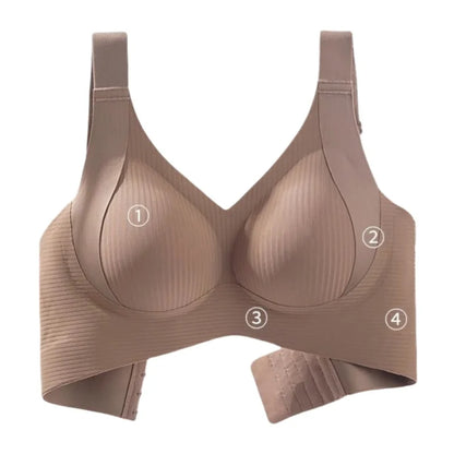 Lot de 3 Soutiens-Gorge Push-Up Sans Armatures – Côtelés, Grande Taille M à 4XL