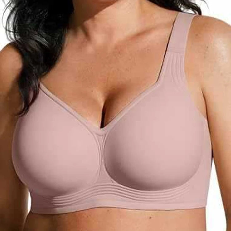 Soutien-Gorge Gainant Sans Armatures – Pleine Couverture, Push-Up & Maintien, Grande Taille M à 4XL