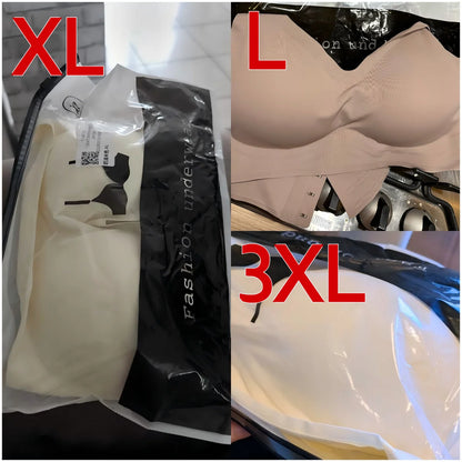 Soutien-Gorge Gainant Sans Armatures – Pleine Couverture, Push-Up & Maintien, Grande Taille M à 4XL