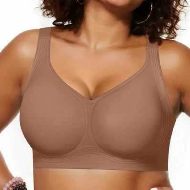 Soutien-Gorge Gainant Sans Armatures – Pleine Couverture, Push-Up & Maintien, Grande Taille M à 4XL